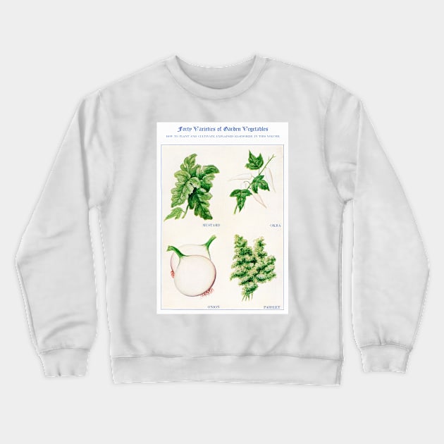 Garden Vegetable watercolor illustration (1915) Crewneck Sweatshirt by WAITE-SMITH VINTAGE ART